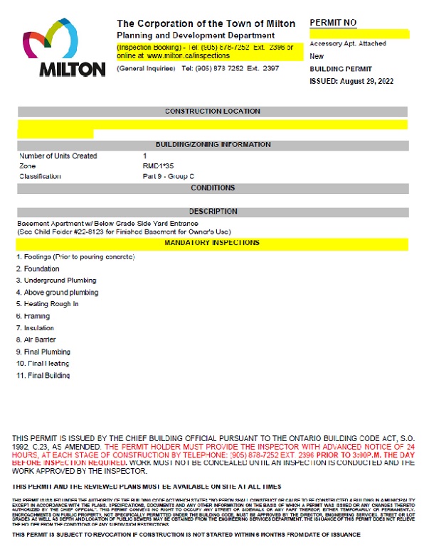 Milton Basement Apartment 2